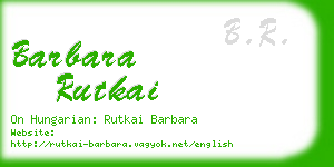 barbara rutkai business card